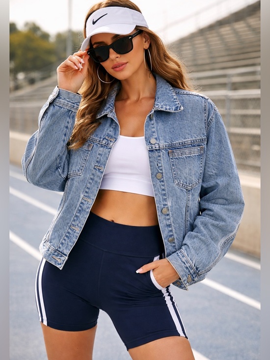 Mango Jackets & Blazers - Mango Denim Jacket Medium Wash Size M Chic Fitted Jean Jacket